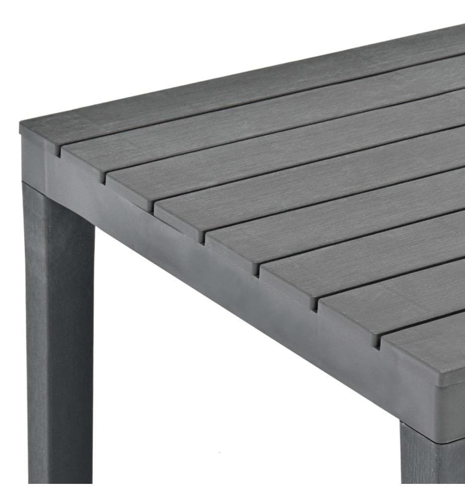 Gartentisch Anthrazit 78x78x72 cm Kunststoff