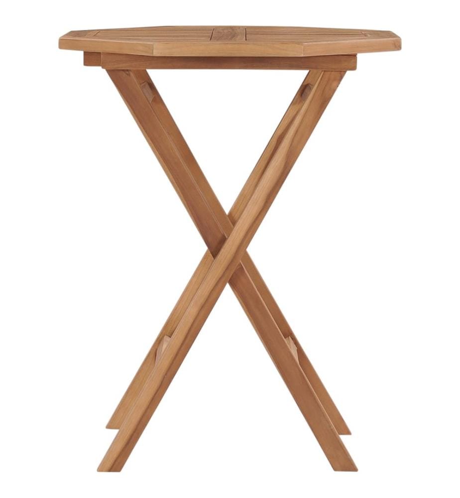 Klappbarer Gartentisch 60×60×75 cm Teak Massivholz