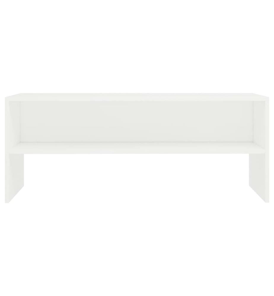 Meuble TV Blanc 100 x 40 x 40 cm Aggloméré