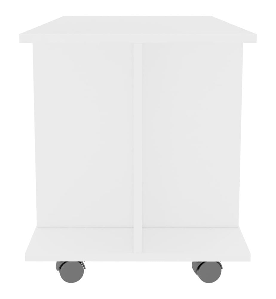 TV-Schrank mit Rollen Weiss 80x40x45 cm Holzwerkstoff
