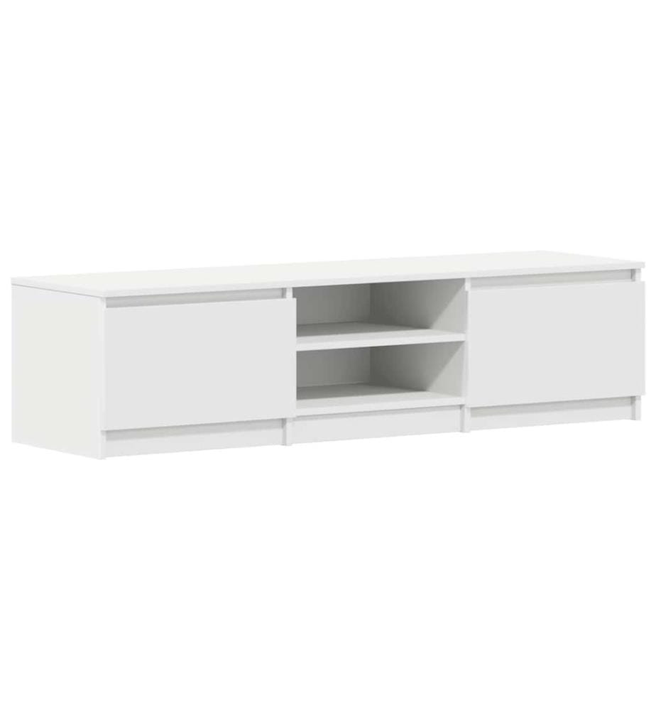 Meuble TV Blanc 140x40x35,5 cm Bois d'ingénierie