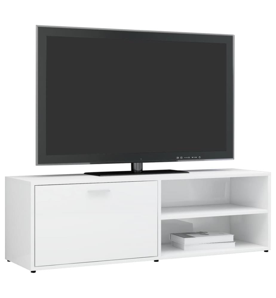 Meuble TV Blanc brillant 120x34x37 cm Bois d'ingénierie