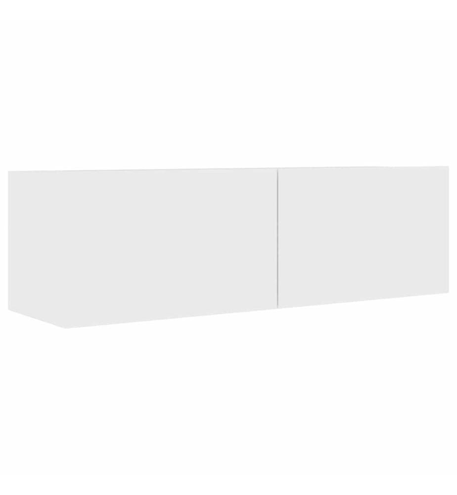 Meuble TV Blanc 100x30x30 cm Bois d'ingénierie