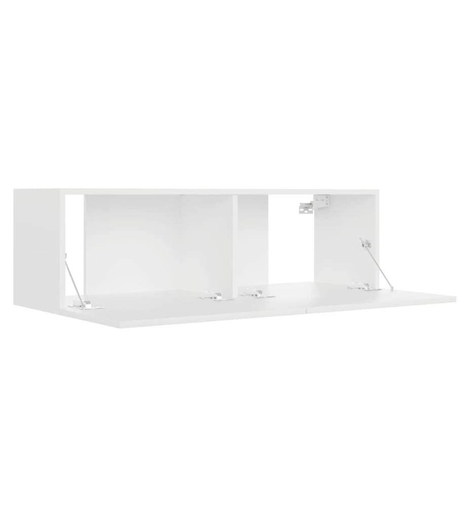 Meuble TV Blanc 100x30x30 cm Bois d'ingénierie