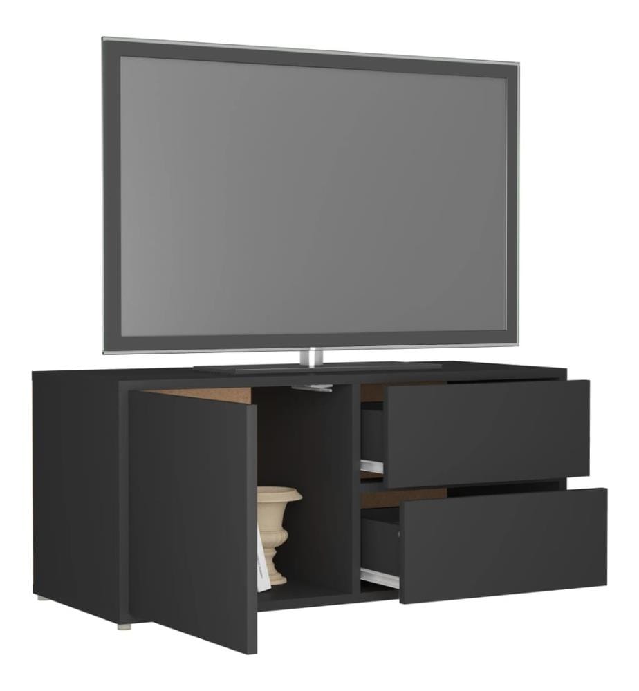 Meuble TV Gris 80x34x36 cm Bois d'ingénierie