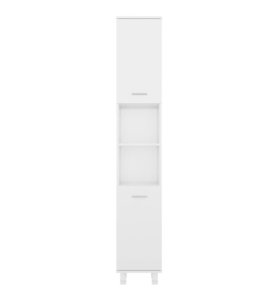 Armoire de salle de bain Blanc brillant Bois d'ingénierie