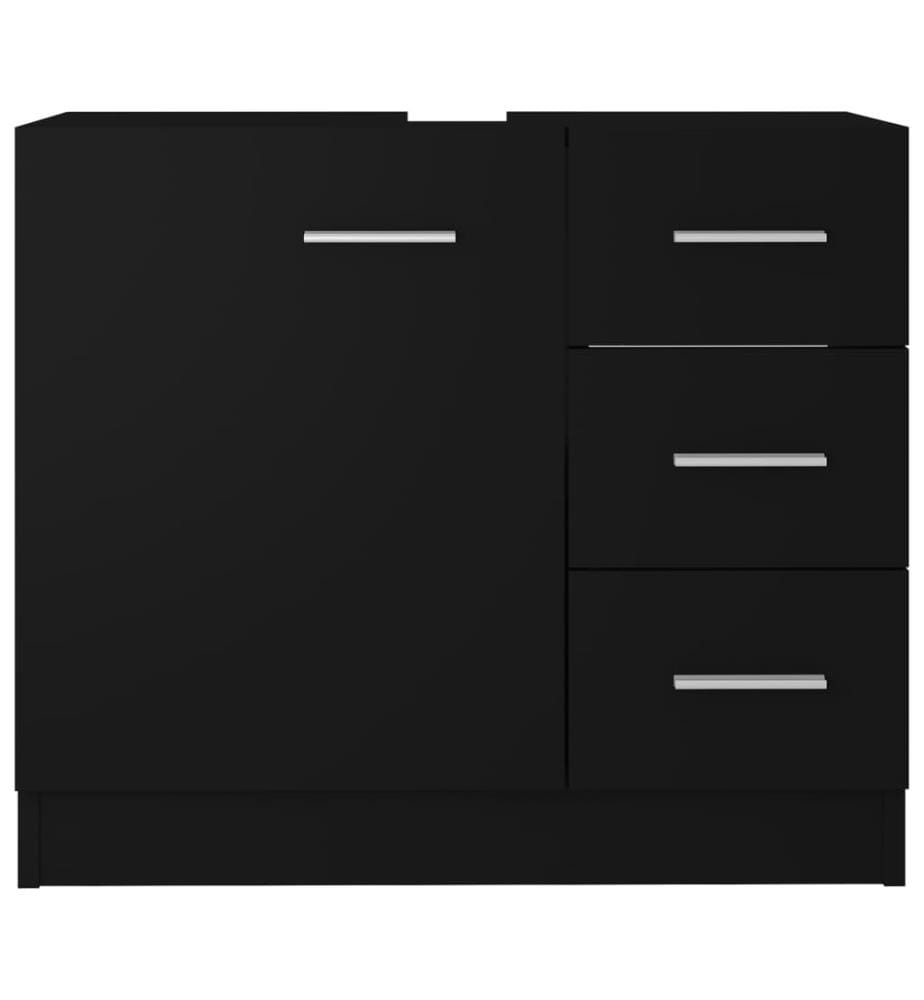 Armoire d'évier Noir 63x30x54 cm Bois d'ingénierie