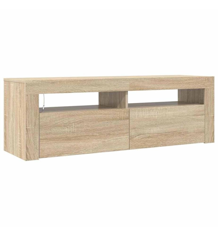 TV-Schrank mit LED-Leuchten Sonoma-Eiche 120x35x40 cm