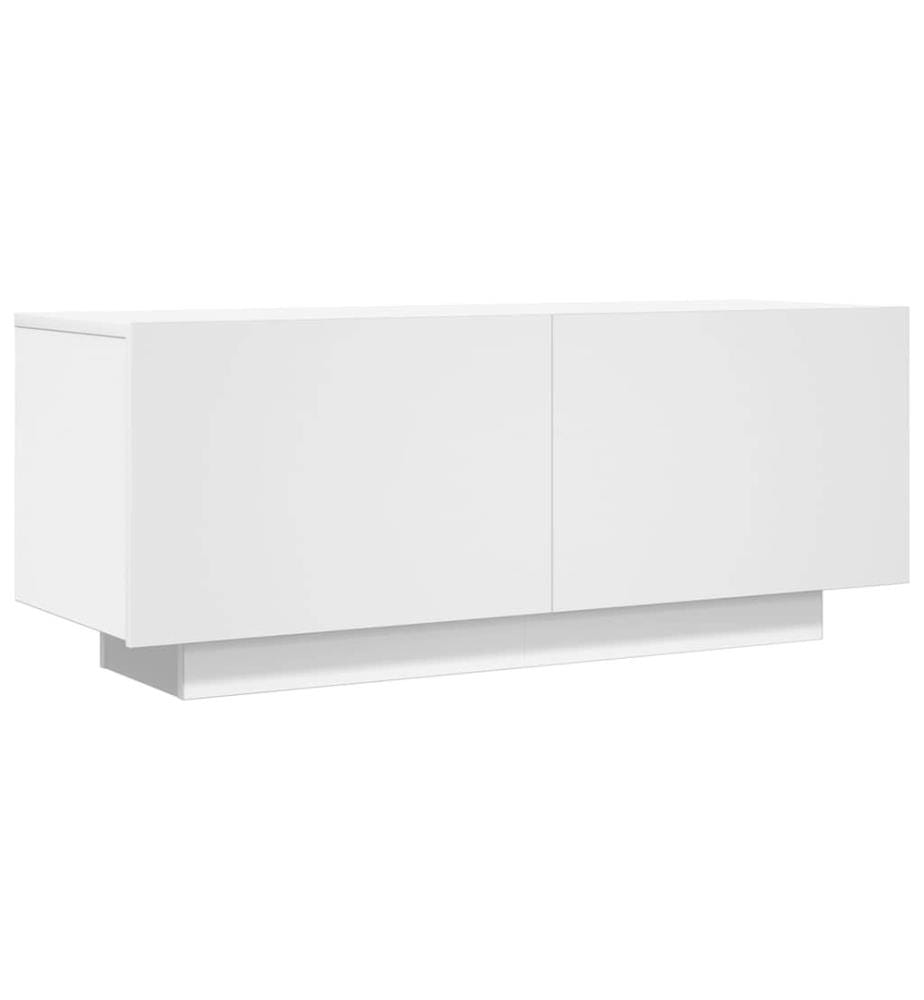 Meuble TV Blanc 100x35x40 cm Bois d'ingénierie