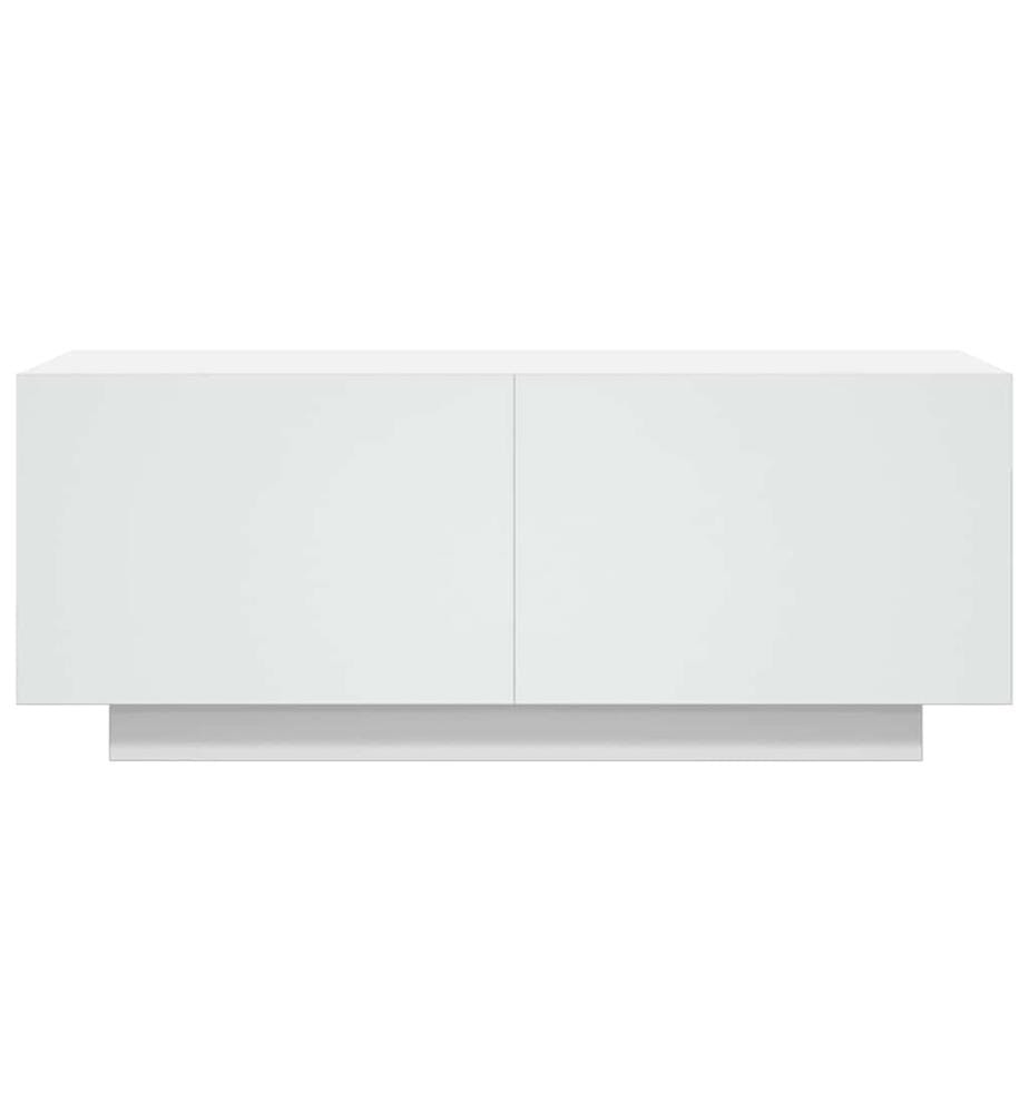 Meuble TV Blanc 100x35x40 cm Bois d'ingénierie