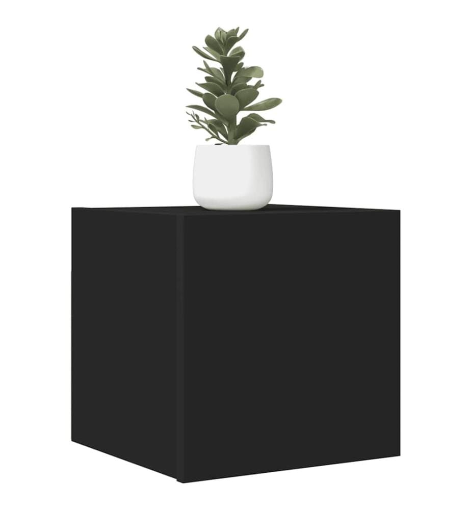 Meuble TV mural Noir 30,5x30x30 cm