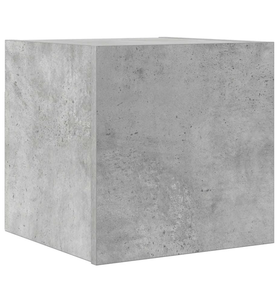 Meuble TV mural Gris béton 30,5x30x30 cm