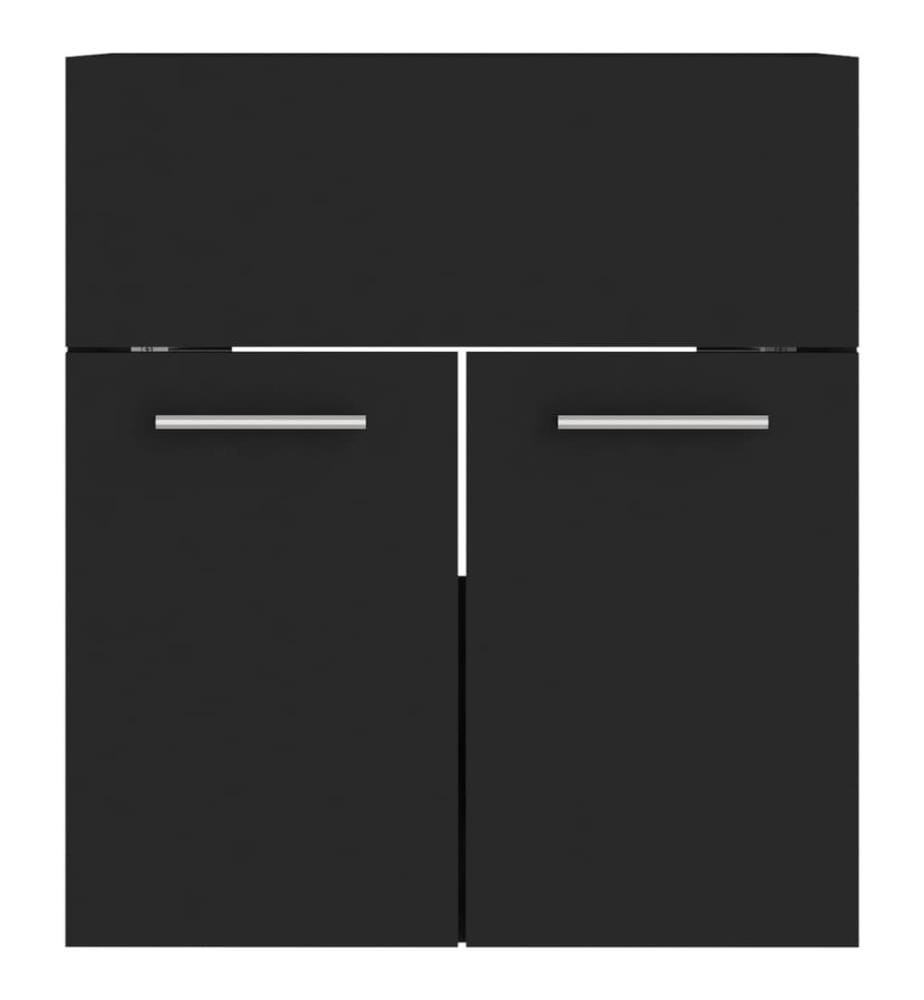 Armoire d'évier Noir 41x38,5x46 cm Bois d'ingénierie