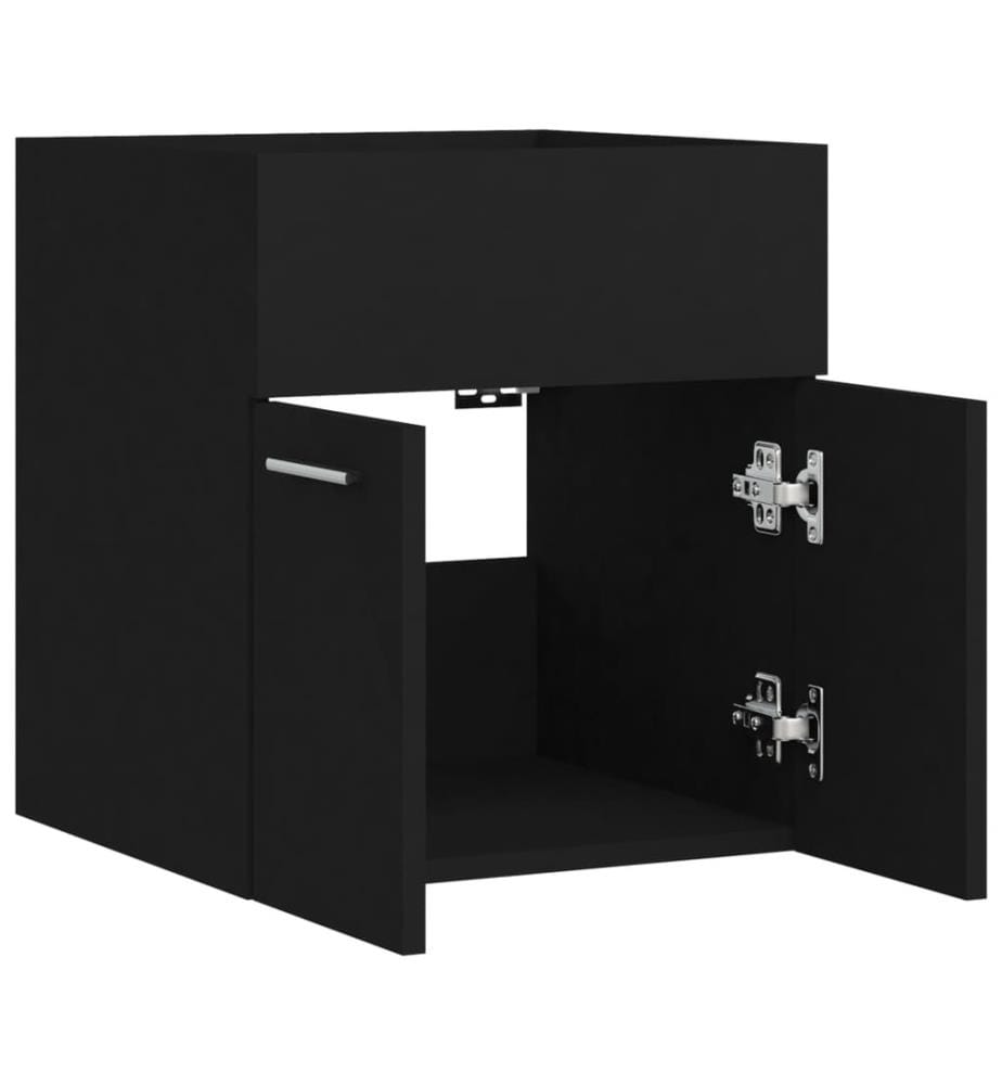 Armoire d'évier Noir 41x38,5x46 cm Bois d'ingénierie