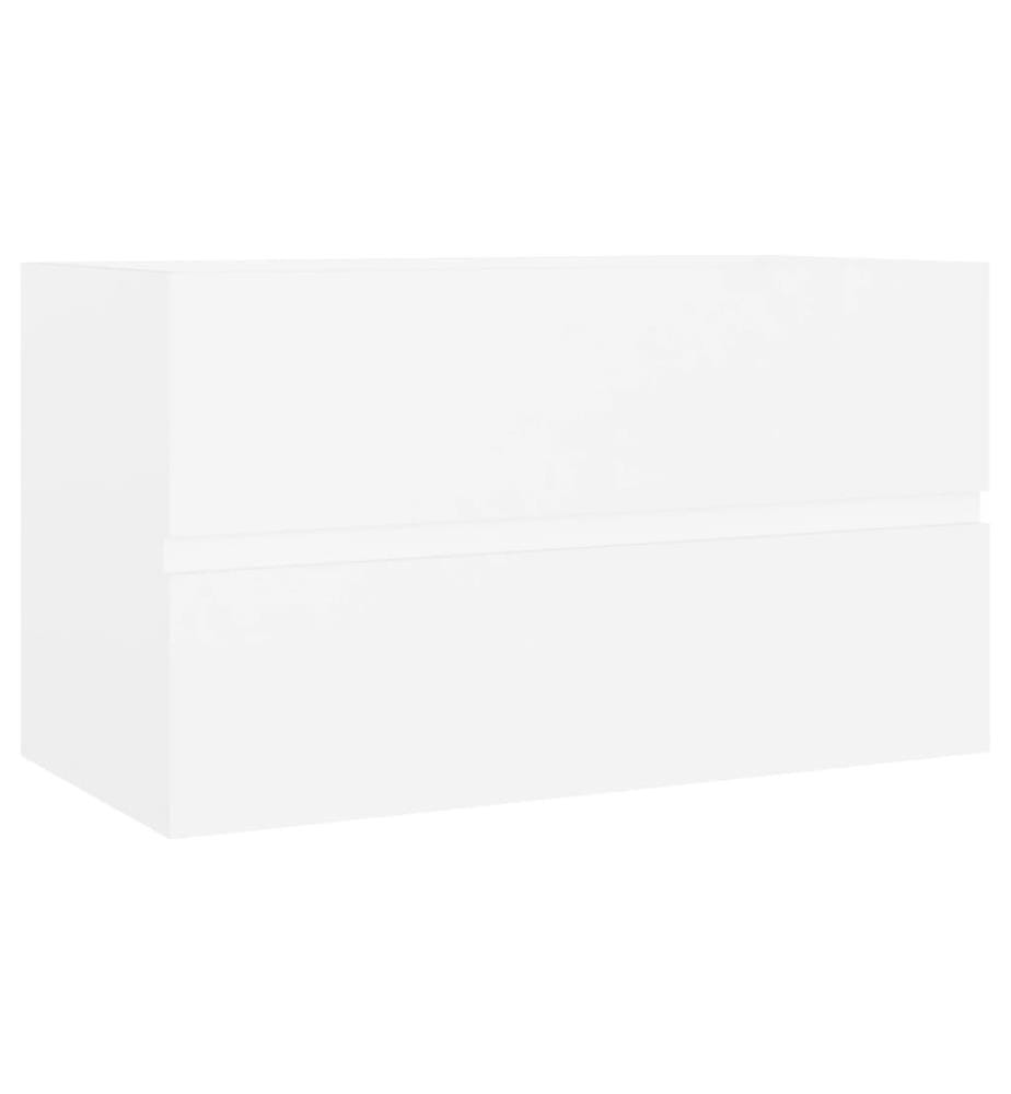 Armoire d'évier Blanc 80x38,5x45 cm Bois d'ingénierie