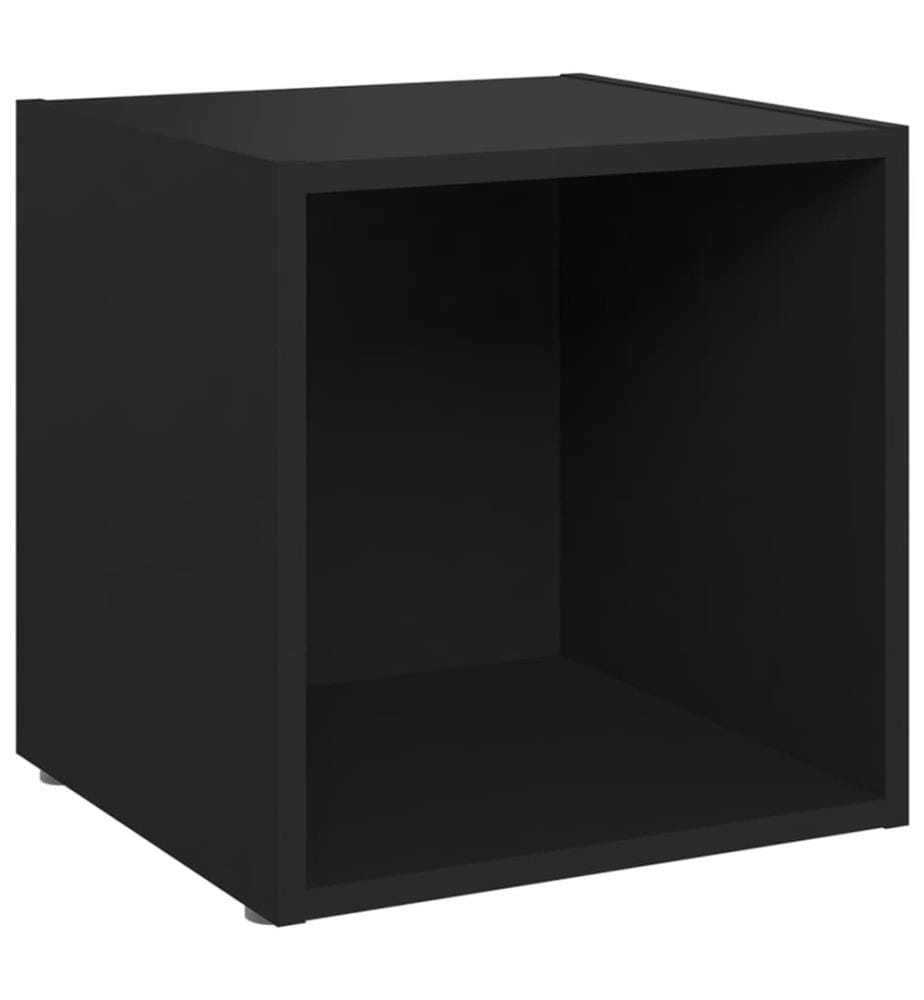 Meubles TV 4 pcs noir 37x35x37 cm bois d'ingénierie