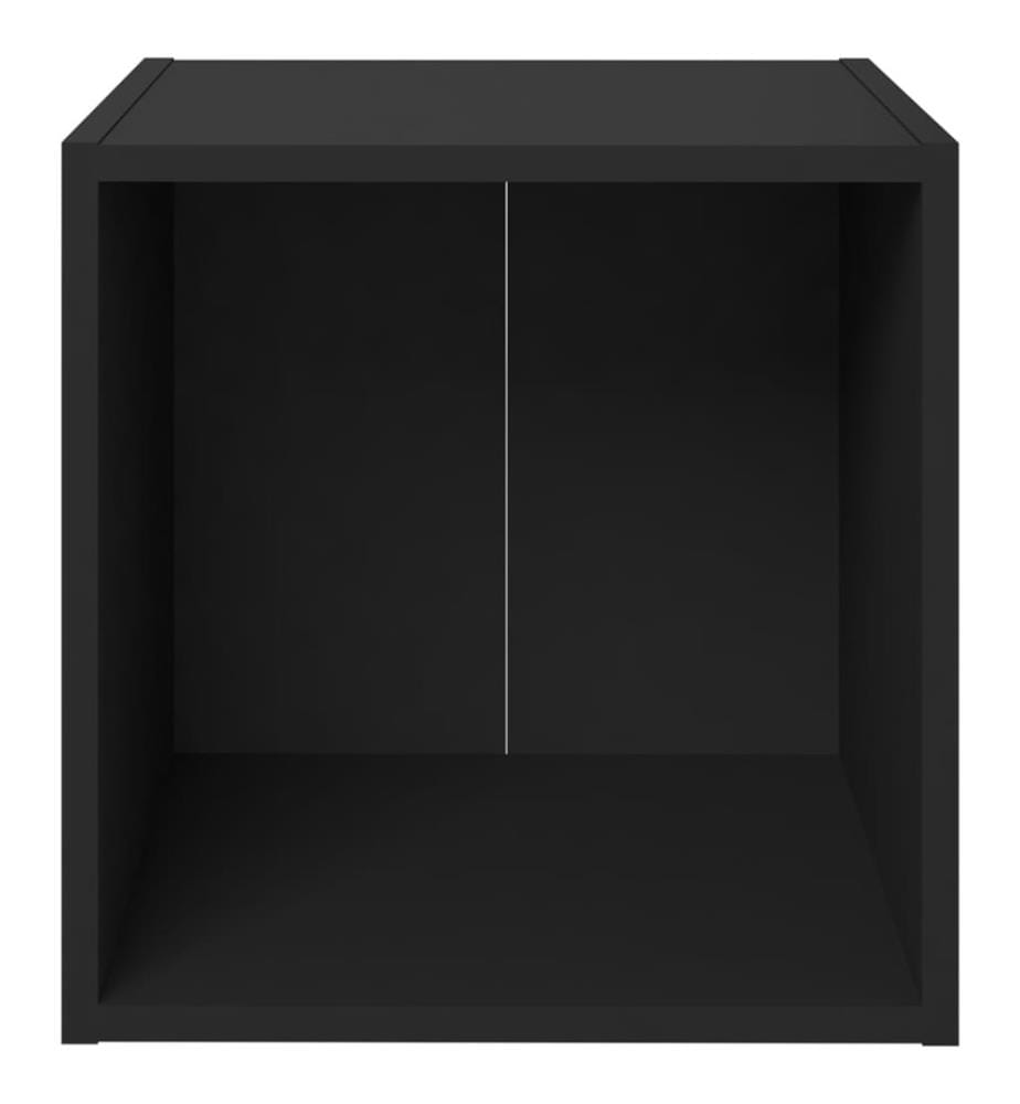 Meubles TV 4 pcs noir 37x35x37 cm bois d'ingénierie