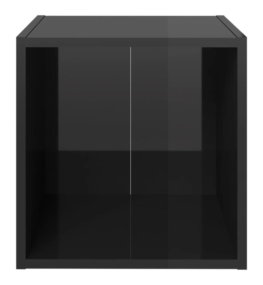 TV-Schränke 4 Stk. Hochglanz-Schwarz 37x35x37 cm Holzwerkstoff