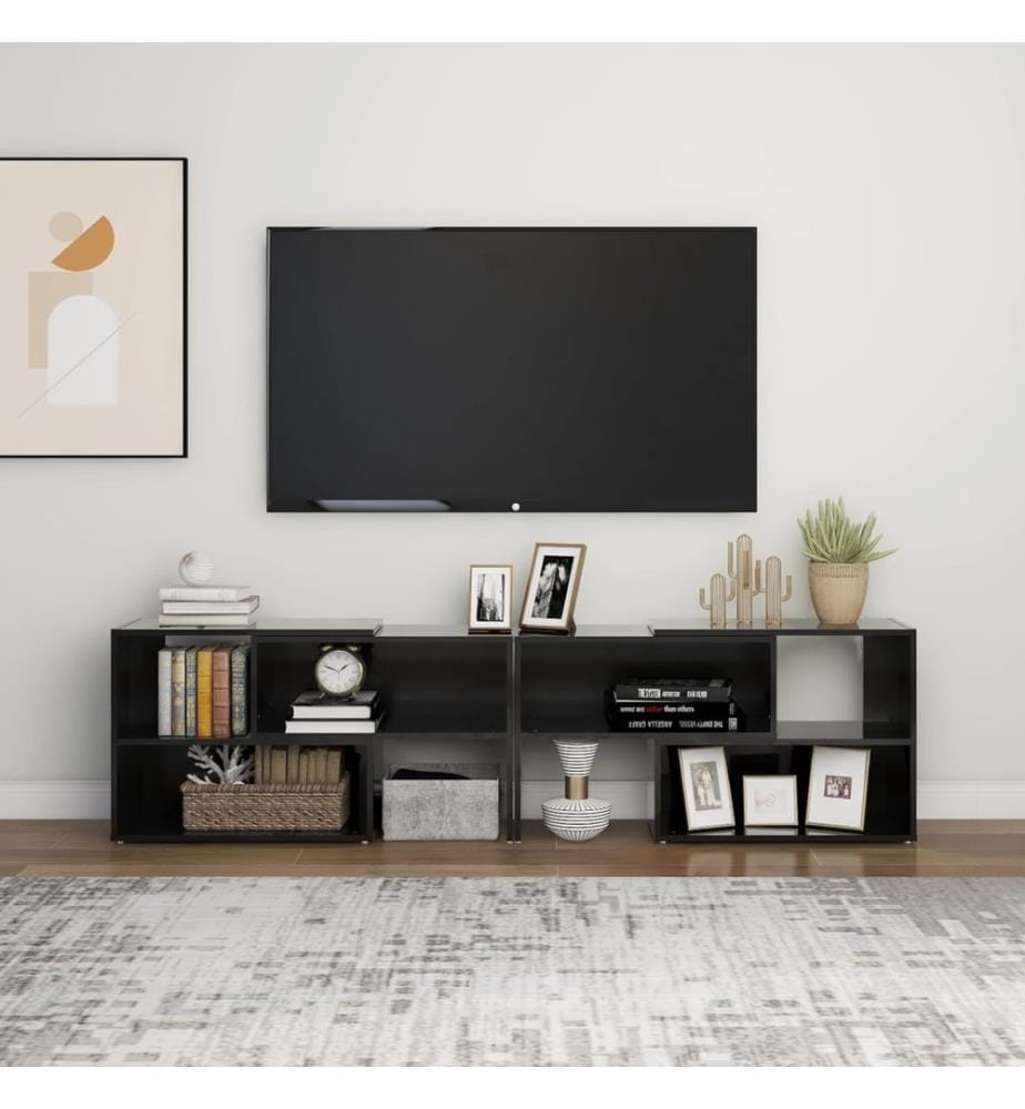 TV-Schrank Hochglanz-Schwarz 149x30x52 cm Holzwerkstoff