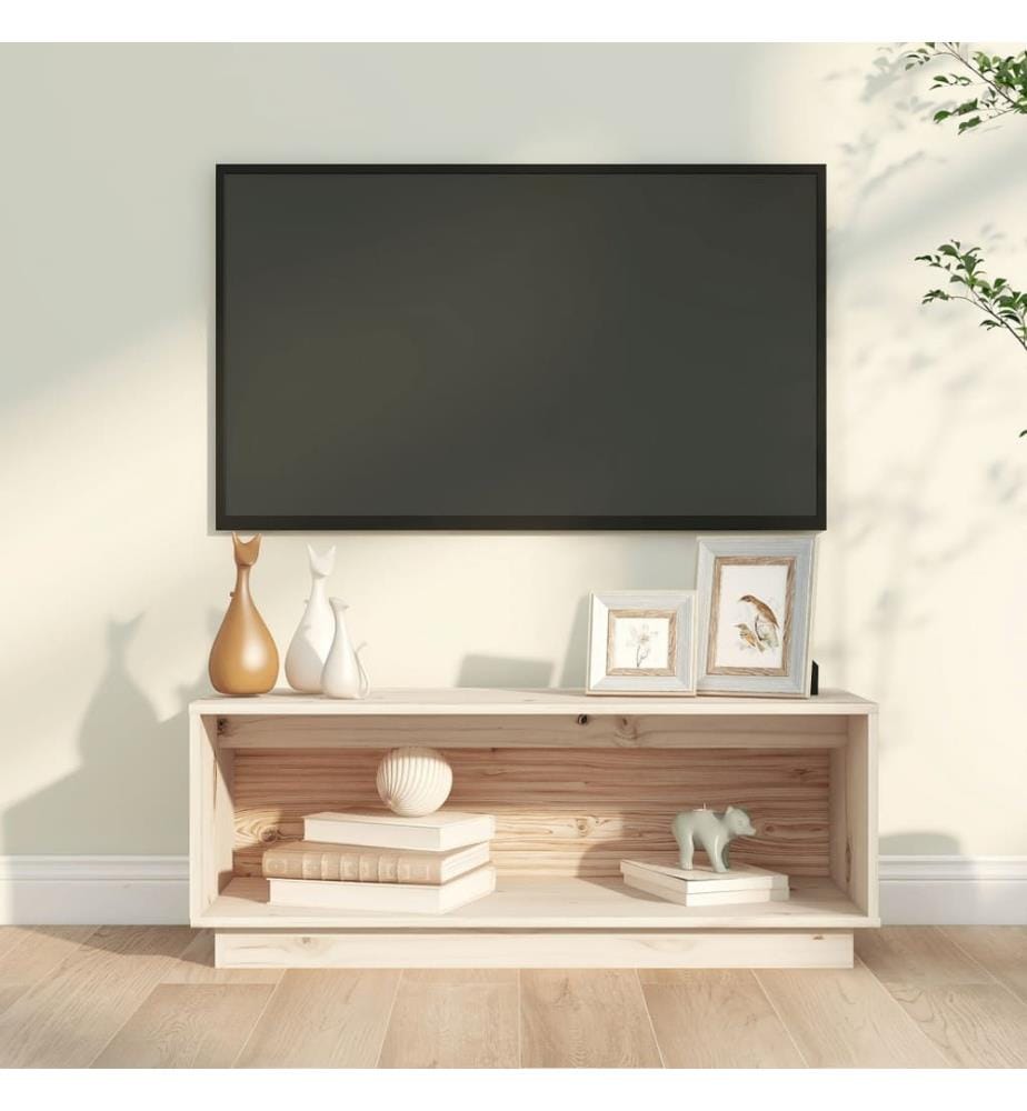 Meuble TV 90x35x35 cm Bois de pin massif