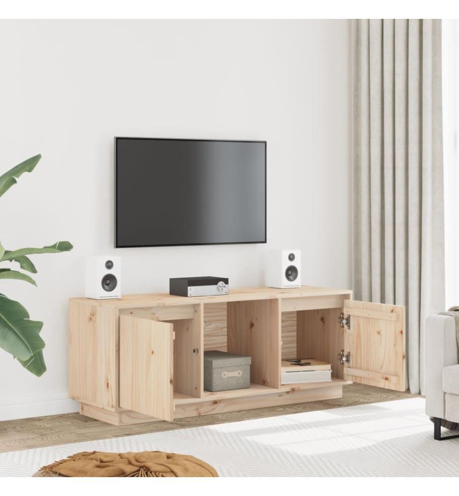 Meuble TV 110,5x35x44 cm Bois de pin massif