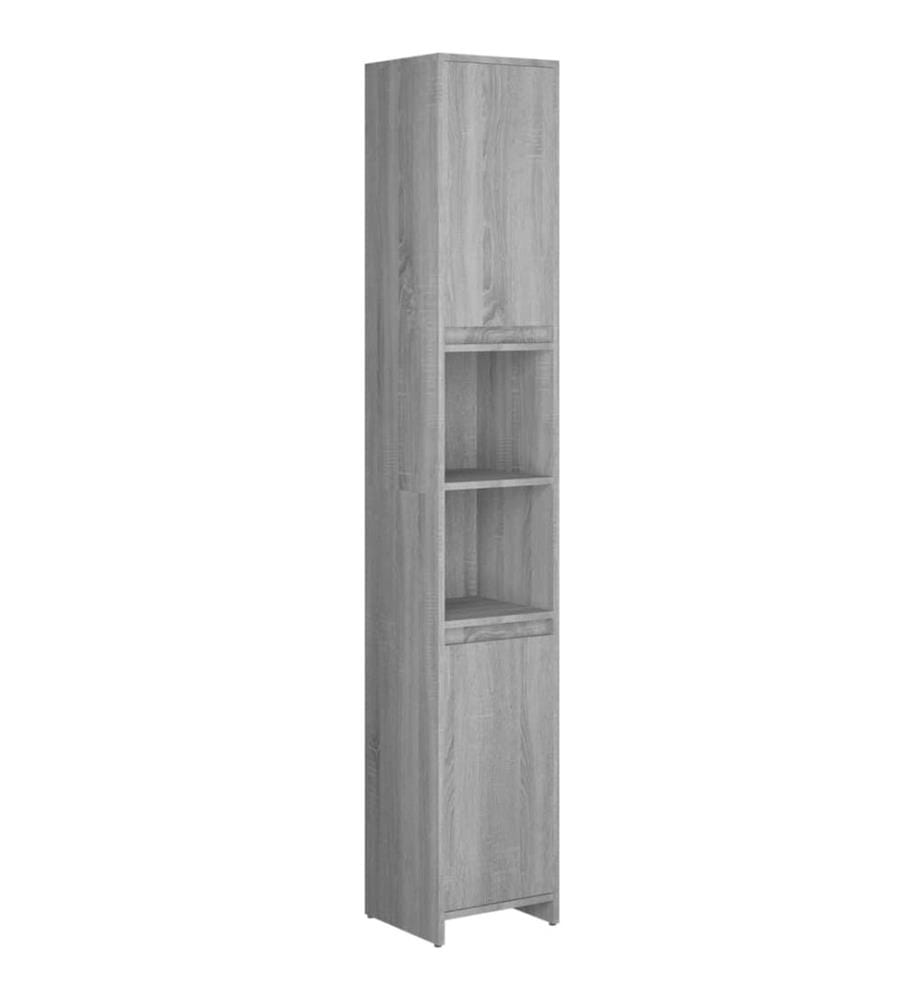 Badezimmerschrank Grau Sonoma 30x30x183,5 cm Holzwerkstoff