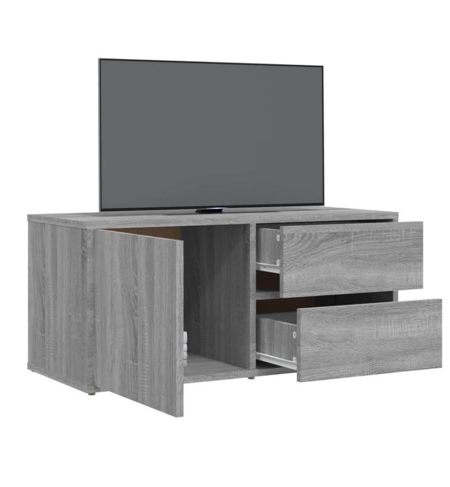 Meuble TV Sonoma gris 80x34x36 cm Bois d'ingénierie