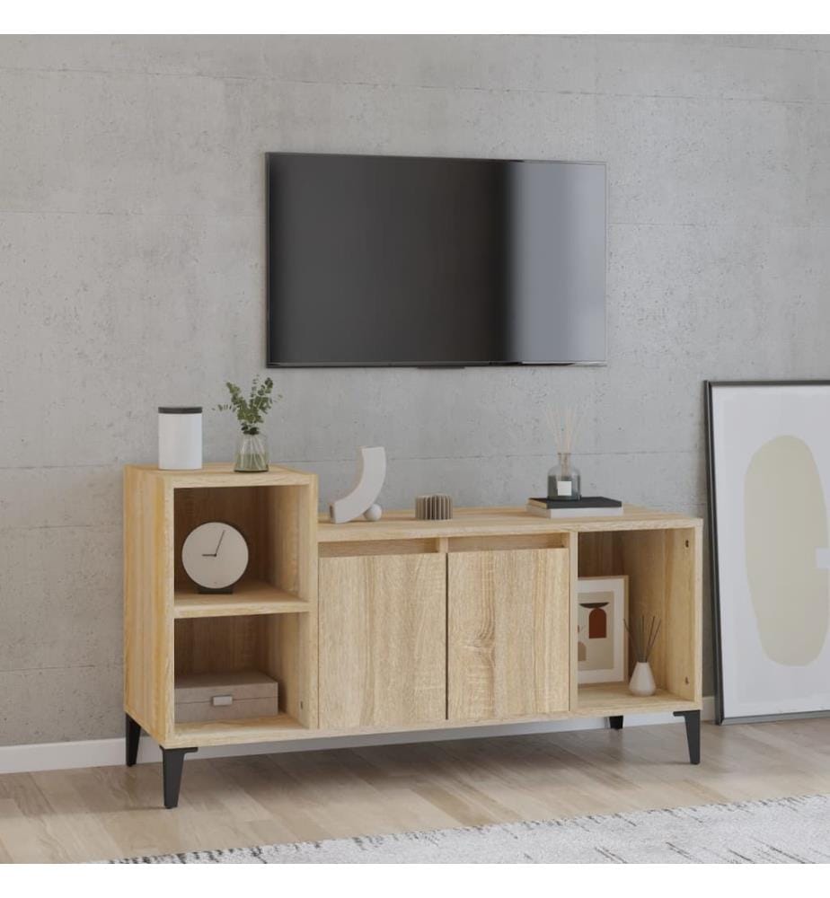 Meuble TV Chêne sonoma 100x35x55 cm Bois d'ingénierie