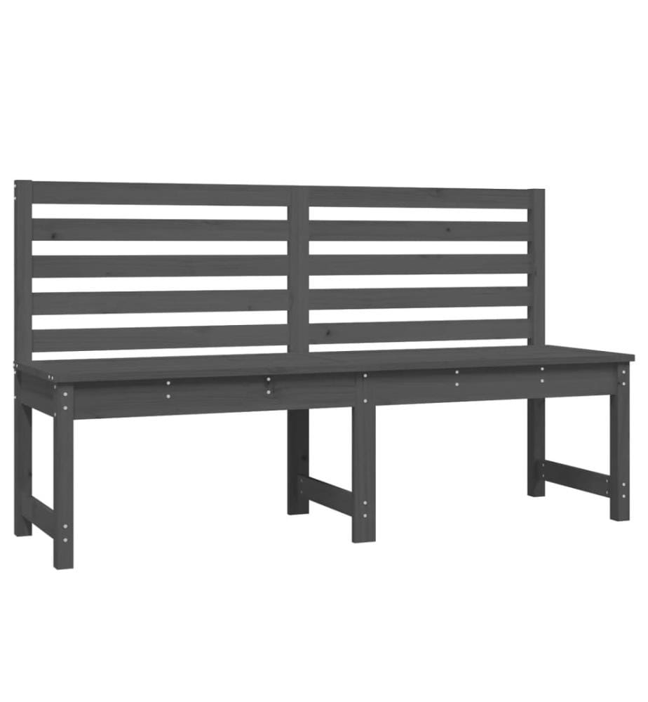 Gartenbank Grau 157,5 cm Massivholz Kiefer