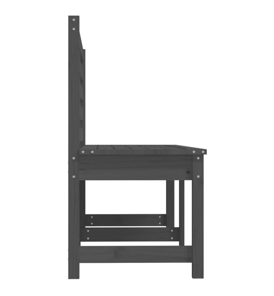 Gartenbank Grau 157,5 cm Massivholz Kiefer