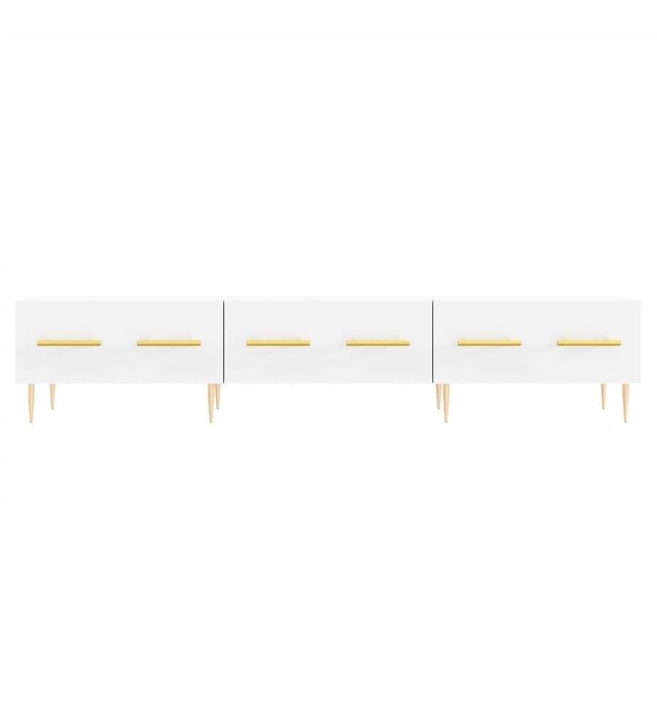 Meuble TV blanc 150x36x30 cm bois d'ingénierie