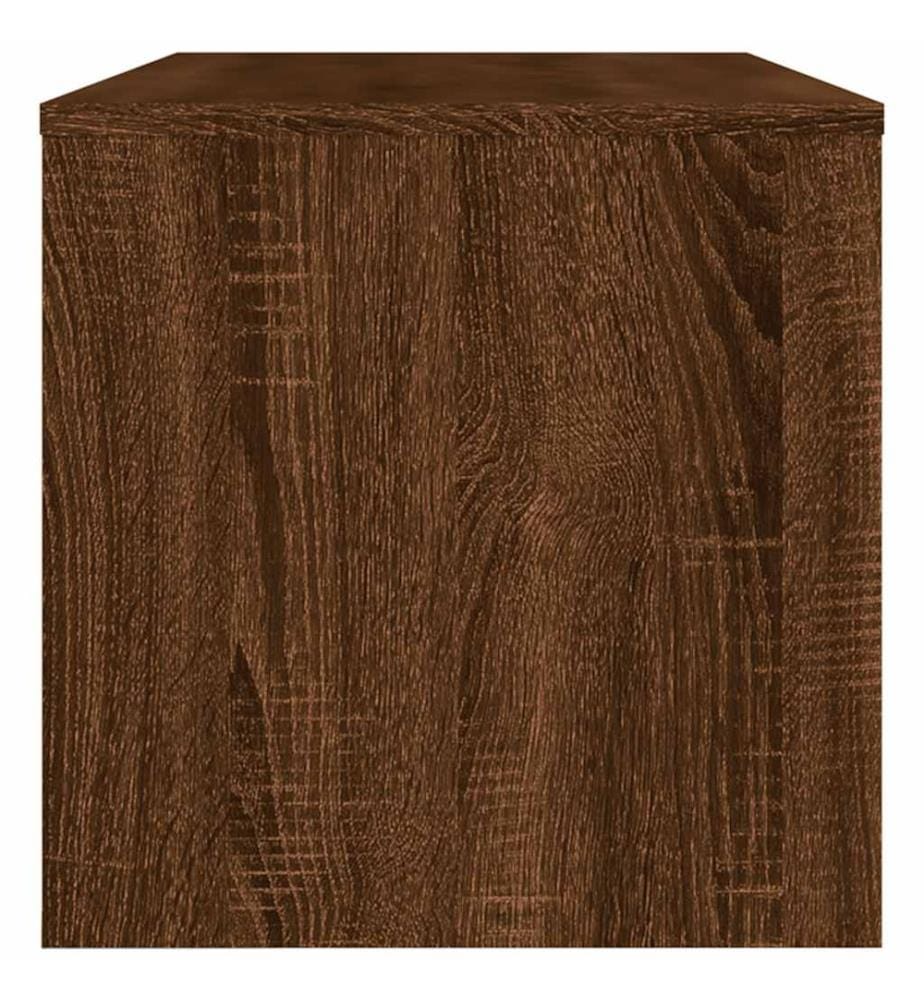 Meuble TV chêne marron 120x34x37 cm bois d'ingénierie
