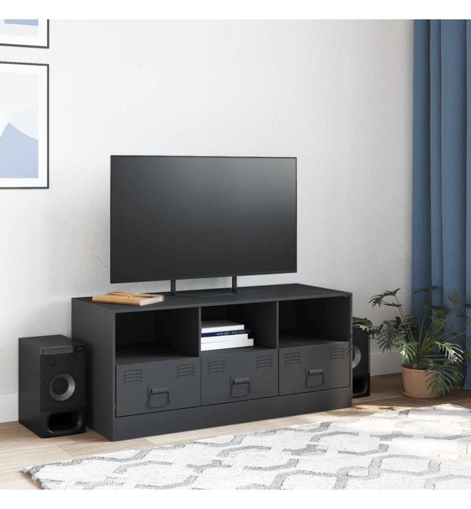 TV-Schrank Anthrazit 99x39x44 cm Stahl