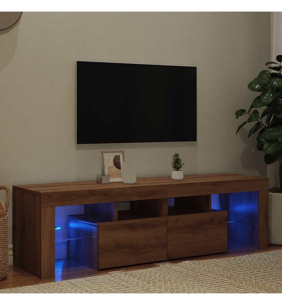 TV-Schrank mit LED Artisan-Eiche 140x36,5x40 cm Holzwerkstoff