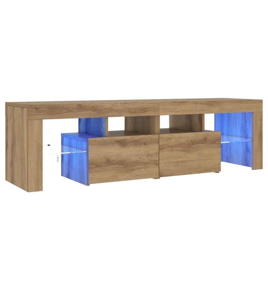 TV-Schrank mit LED Artisan-Eiche 140x36,5x40 cm Holzwerkstoff