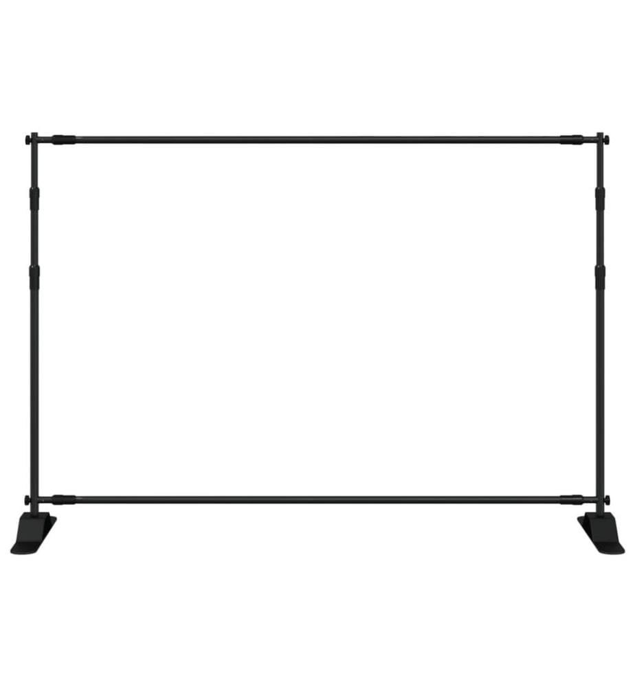 Support de toile de fond noir 305x243 cm acier
