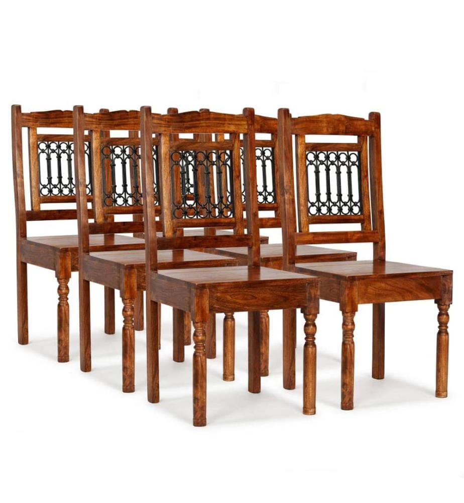 Chaises à manger lot de 6 bois massif classique