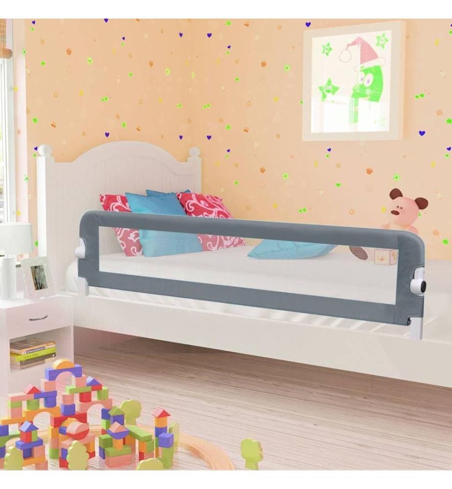 Kleinkind-Bettschutzgitter Grau 180x42 cm Polyester