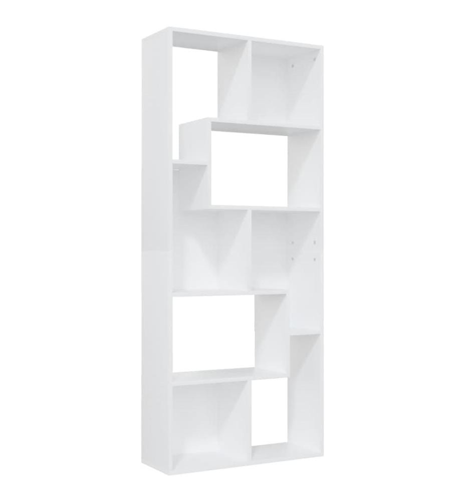 Bücherregal Weiss 67x24x161 cm Holzwerkstoff