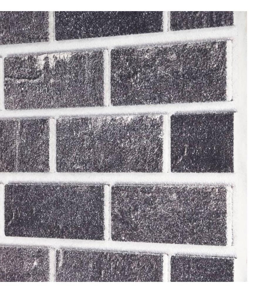 3D-Wandpaneele 10 Stk. Schwarz und Grau Backstein-Optik EPS