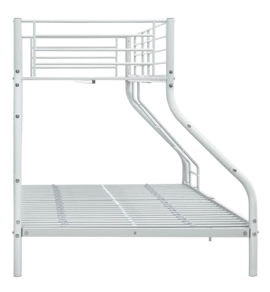 Cadre de lit superposé sans matelas Blanc 140x200 cm/90x200 cm