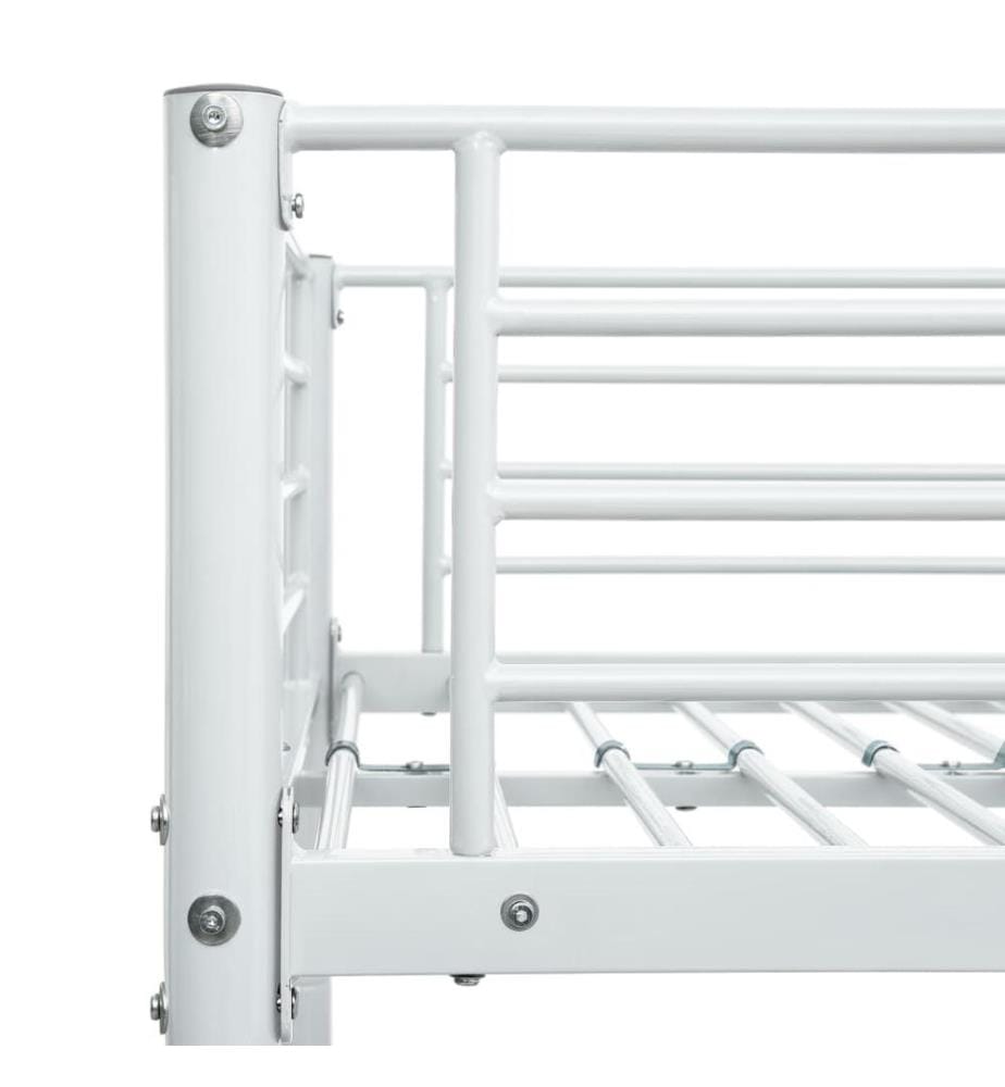 Cadre de lit superposé sans matelas Blanc 140x200 cm/90x200 cm