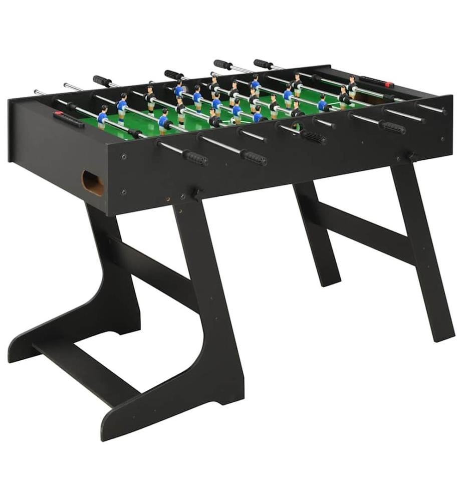 Klappbarer Kickertisch 121 x 61 x 80 cm Schwarz