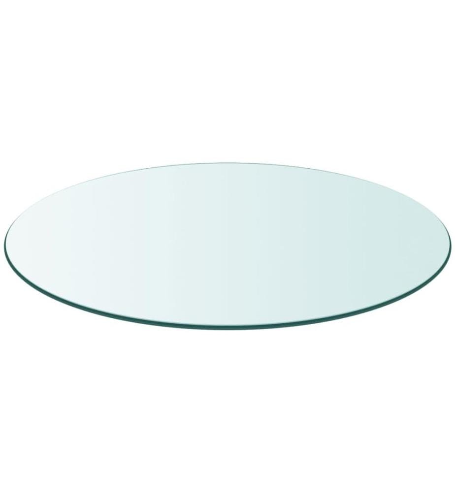 Tischplatte aus gehärtetem Glas rund 800 mm