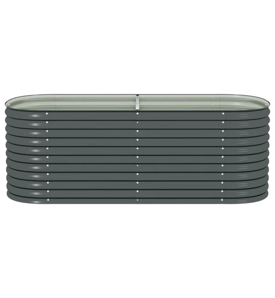 Lit surélevé de jardin 240x80x81 cm Acier galvanisé Gris