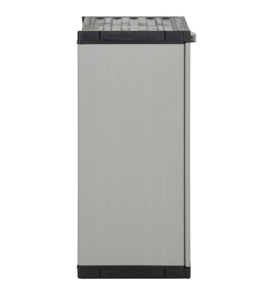 Mülltonnenbox Grau und Schwarz 68x40x85 cm PP