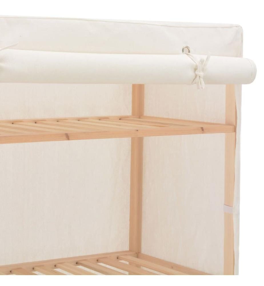 Kleiderschrank Weiss 79 x 40 x 170 cm Stoff