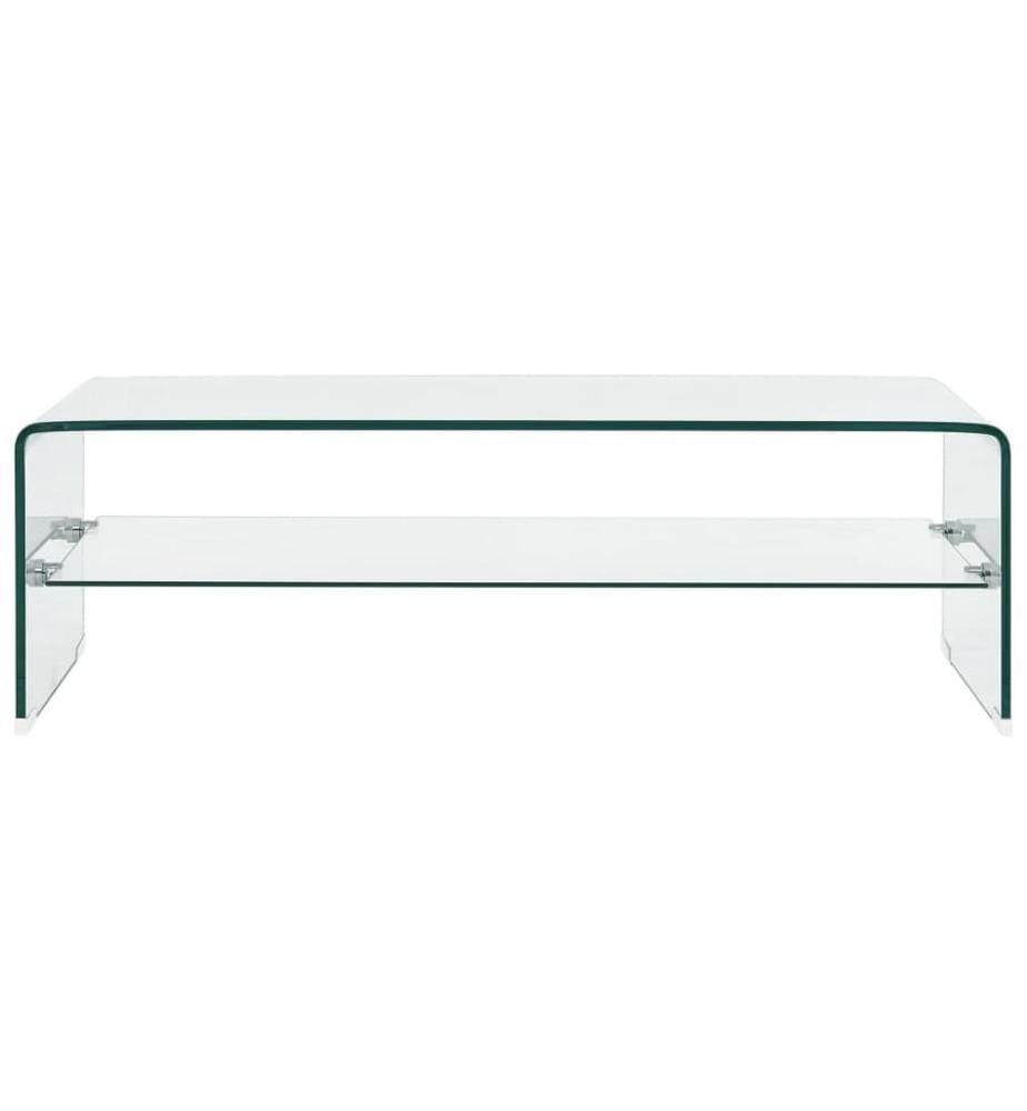 Couchtisch Transparent 98×45×31 cm Hartglas