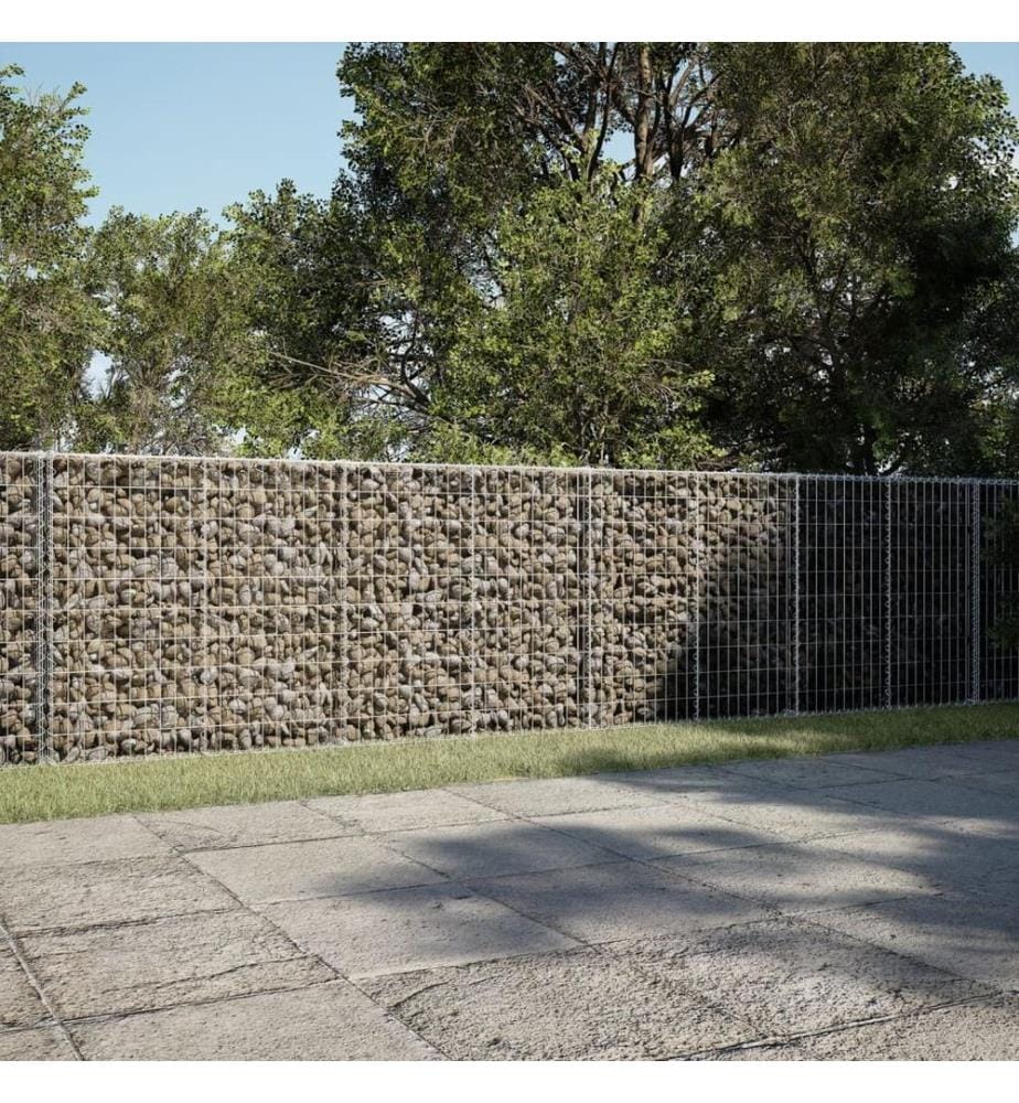 Panier gabion avec couvercle 1100x50x100 cm fer galvanisé