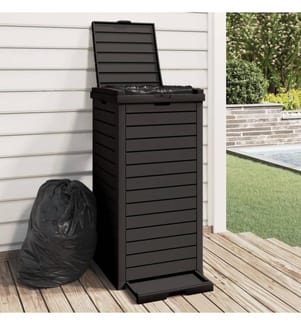 Outdoor-Mülltonne Schwarz 41x41x86 cm Polypropylen